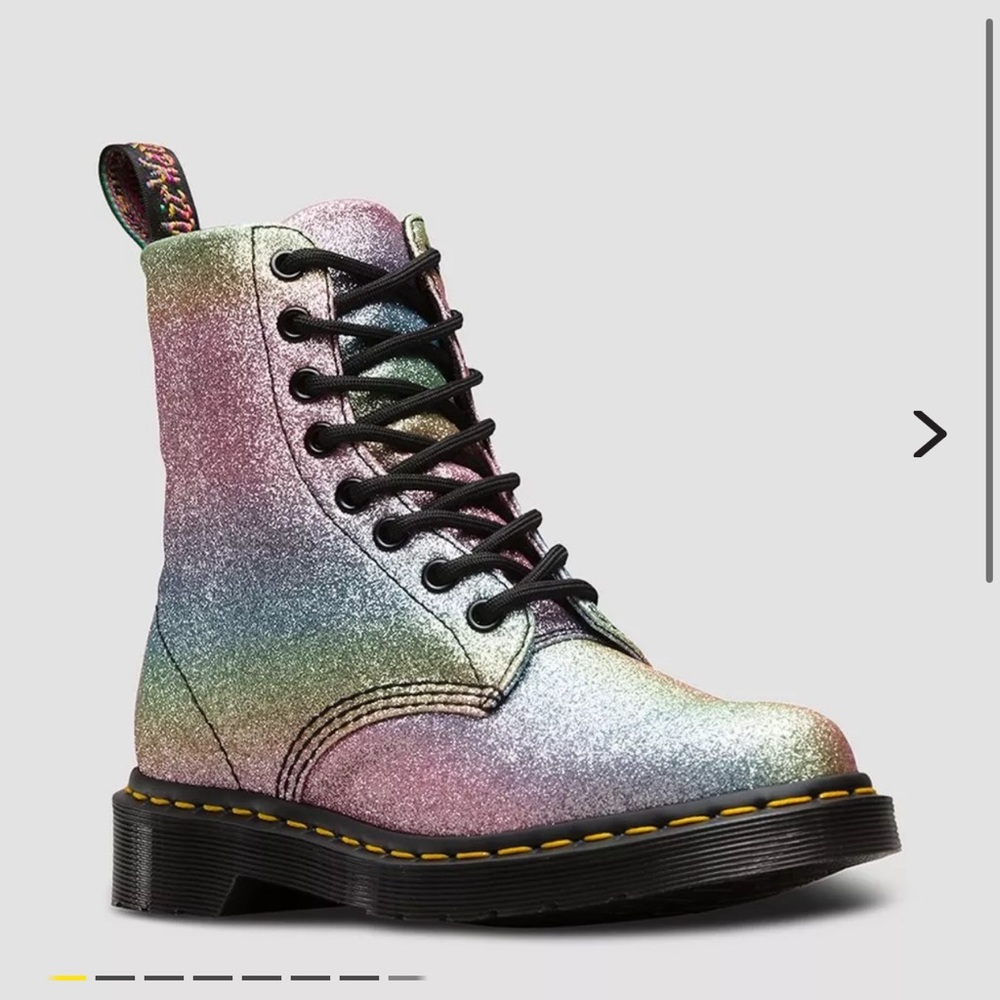 Dr. Martens 1460 Pascal Rainbow Glitter Boots
